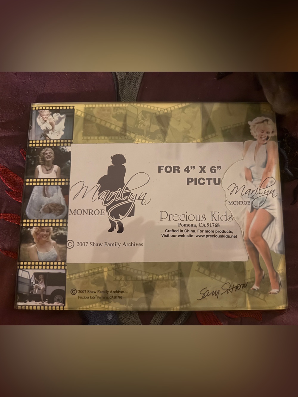 Marilyn Monroe 4x6 Picture Frame - Gold